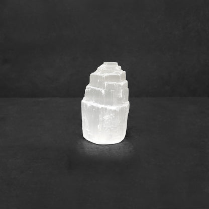 Self-Standing Selenite Crystal Pagoda Tower – Natural Healing Stone for Energy Cleansing, Meditation, Alignment – Spiritual Home Décor & Protection Crystal - 12-0156