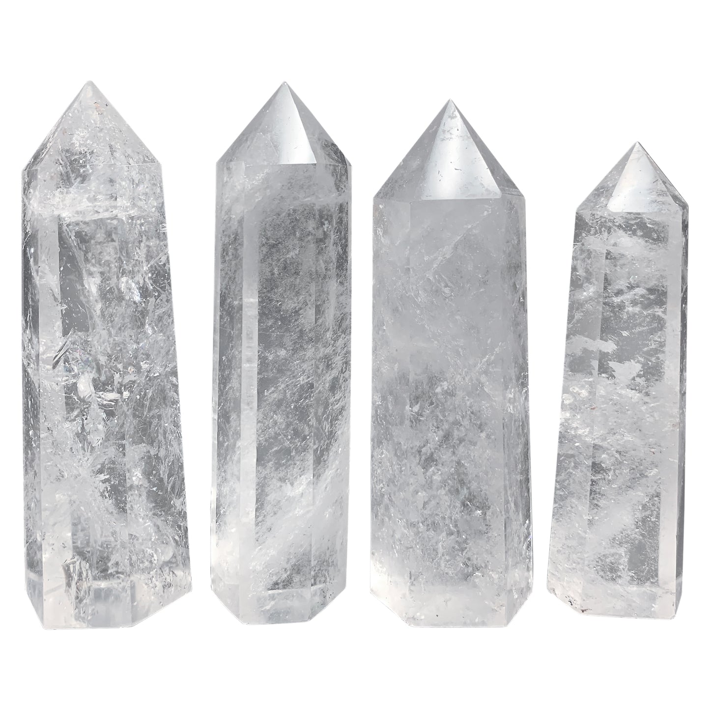 3" to 3.5" Clear Quartz Crystal Obelisk Tower Point 2.2 to 3.6 Oz