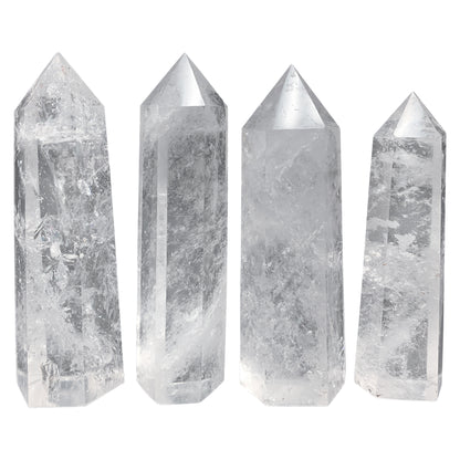 3" to 3.5" Clear Quartz Crystal Obelisk Tower Point 2.2 to 3.6 Oz