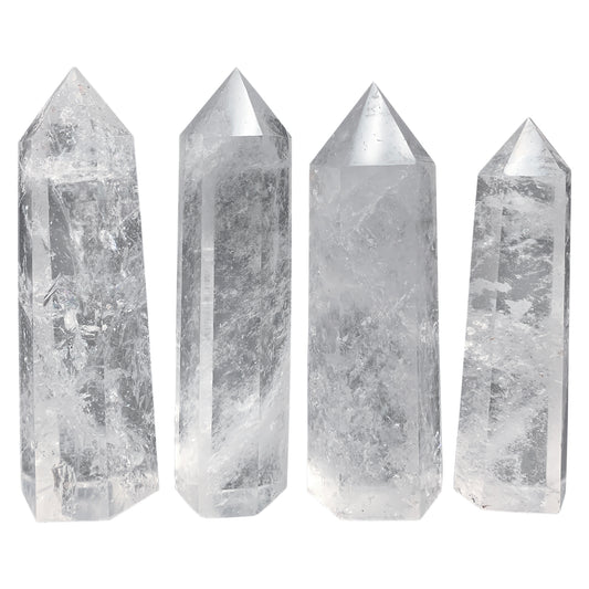 3" to 3.5" Clear Quartz Crystal Obelisk Tower Point 2.2 to 3.6 Oz