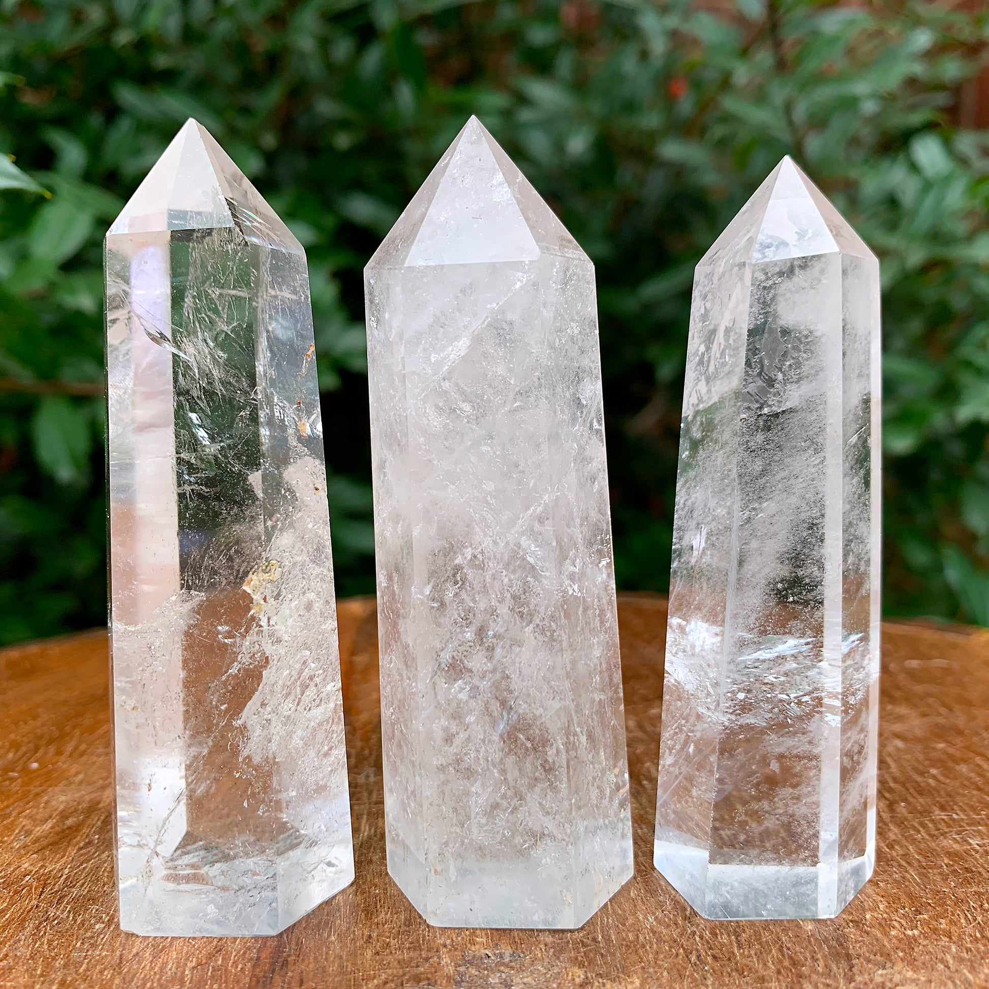 Natural Clear Quartz Crystal Obelisk Tower Point Home Decor - Gem Avenue