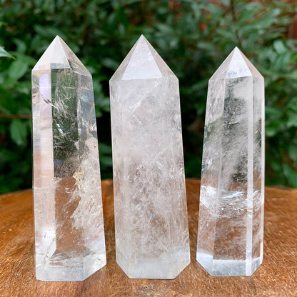 Natural Clear Quartz Crystal Obelisk Tower Point Home Decor - Gem Avenue