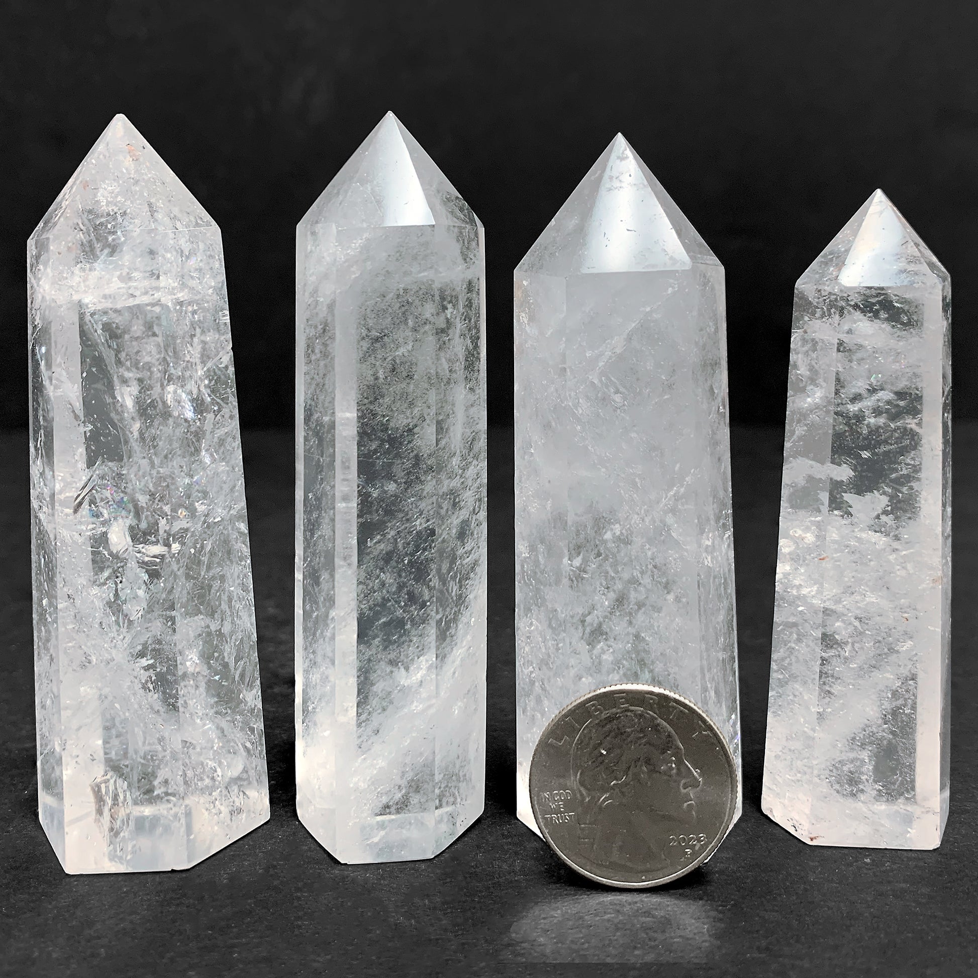 Natural Clear Quartz Crystal Obelisk Tower Point Home Decor - Gem Avenue