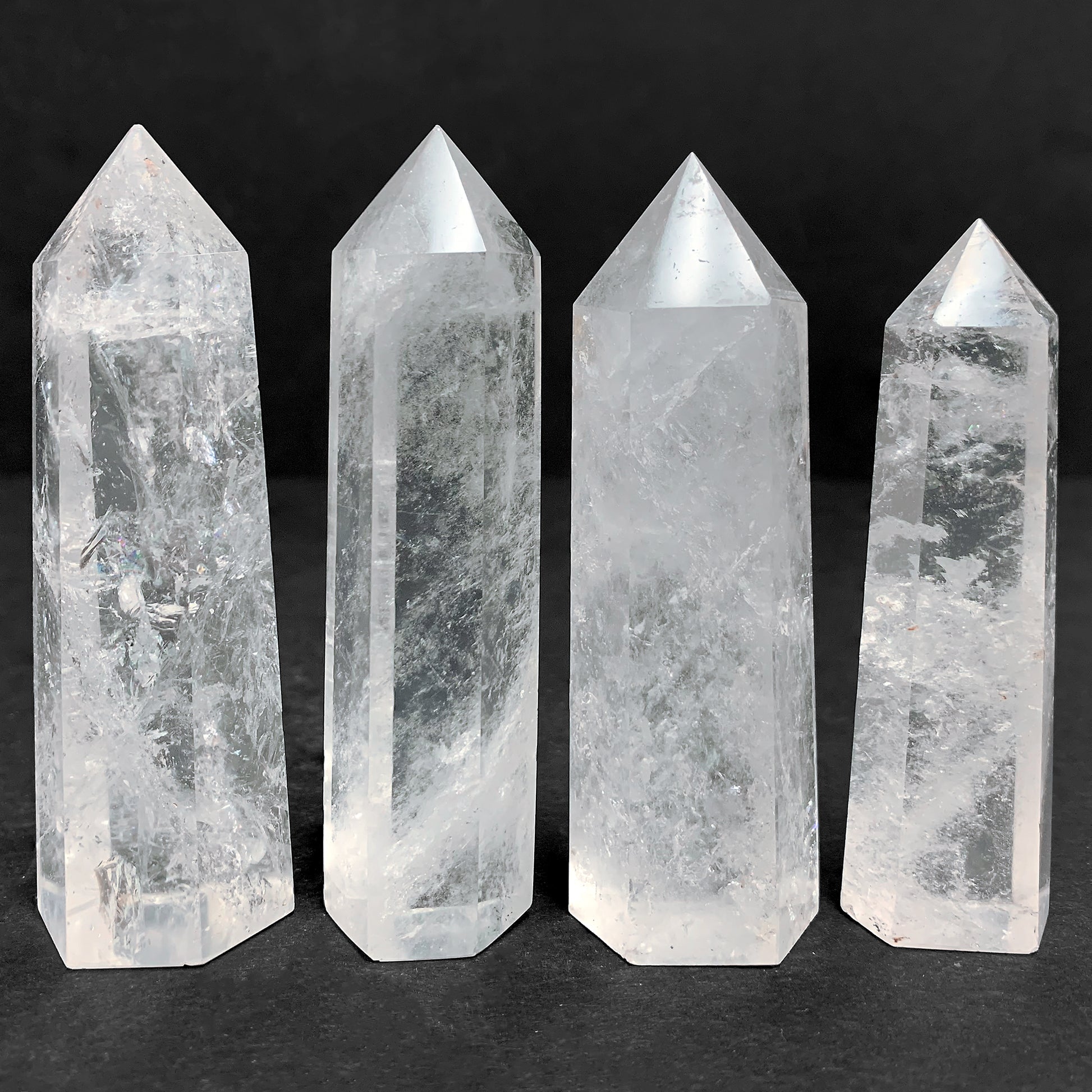 Natural Clear Quartz Crystal Obelisk Tower Point Home Decor - Gem Avenue