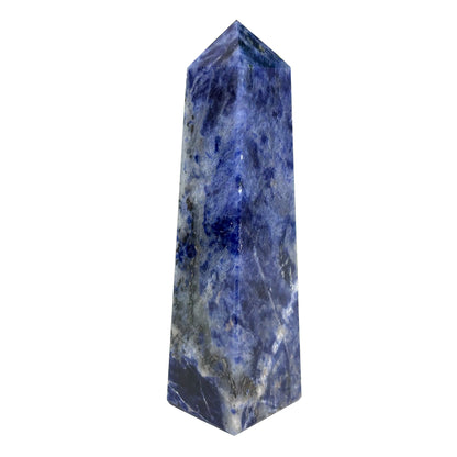 Natural Sodalite Crystal Gemstone Obelisk Tower Point - Gem Avenue