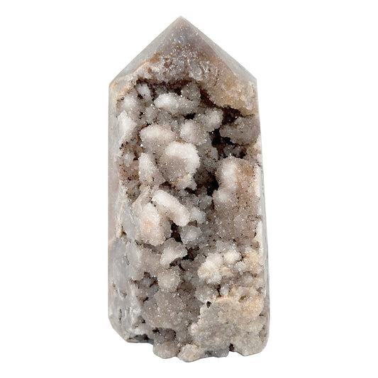 Polished Pink Amethyst Crystal Obelisk Tower Natural Gemstone Point for Emotional Healing, Meditation, Spiritual Decor & Collector Display – RPO396