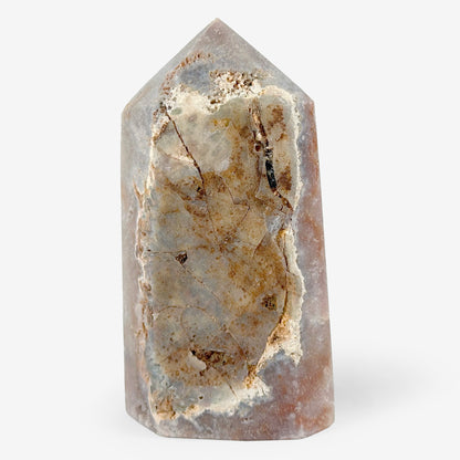Polished Pink Amethyst Crystal Obelisk Tower Natural Gemstone Point for Emotional Healing, Meditation, Spiritual Decor & Collector Display – RPO396