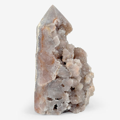 Polished Pink Amethyst Crystal Obelisk Tower Natural Gemstone Point for Emotional Healing, Meditation, Spiritual Decor & Collector Display – RPO396