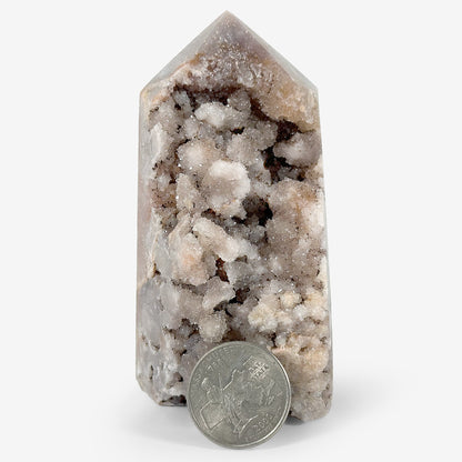 Polished Pink Amethyst Crystal Obelisk Tower Natural Gemstone Point for Emotional Healing, Meditation, Spiritual Decor & Collector Display – RPO396