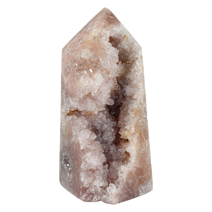 Natural Pink Amethyst Crystal Obelisk Tower – Polished Gemstone Point for Emotional Healing, Meditation & Elegant Home Décor – Unique Collector’s Crystal - RPO401