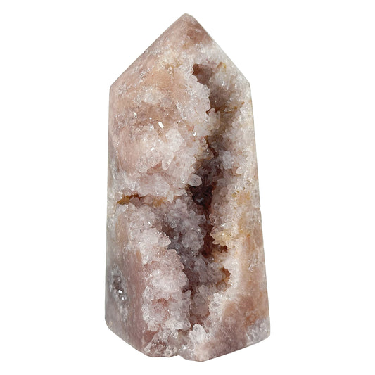 Natural Pink Amethyst Crystal Obelisk Tower – Polished Gemstone Point for Emotional Healing, Meditation & Elegant Home Décor – Unique Collector’s Crystal - RPO401