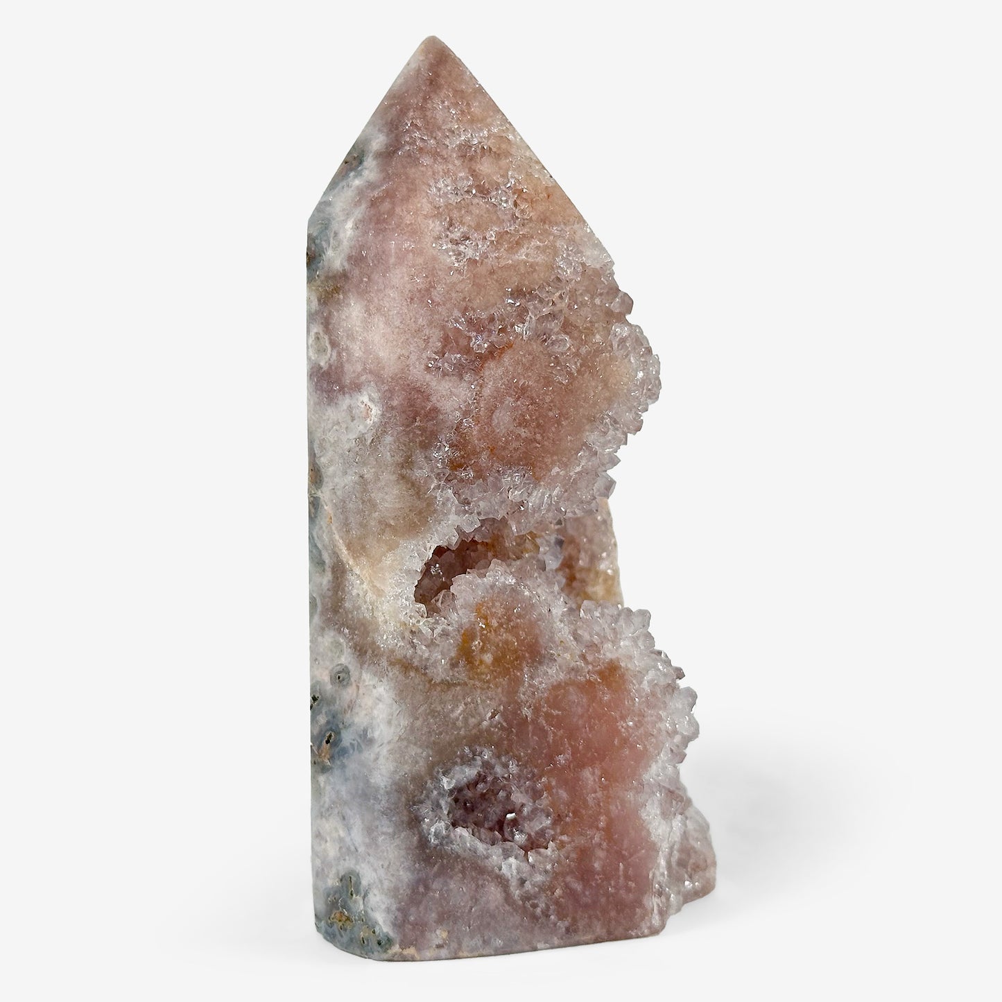 Natural Pink Amethyst Crystal Obelisk Tower – Polished Gemstone Point for Emotional Healing, Meditation & Elegant Home Décor – Unique Collector’s Crystal - RPO401