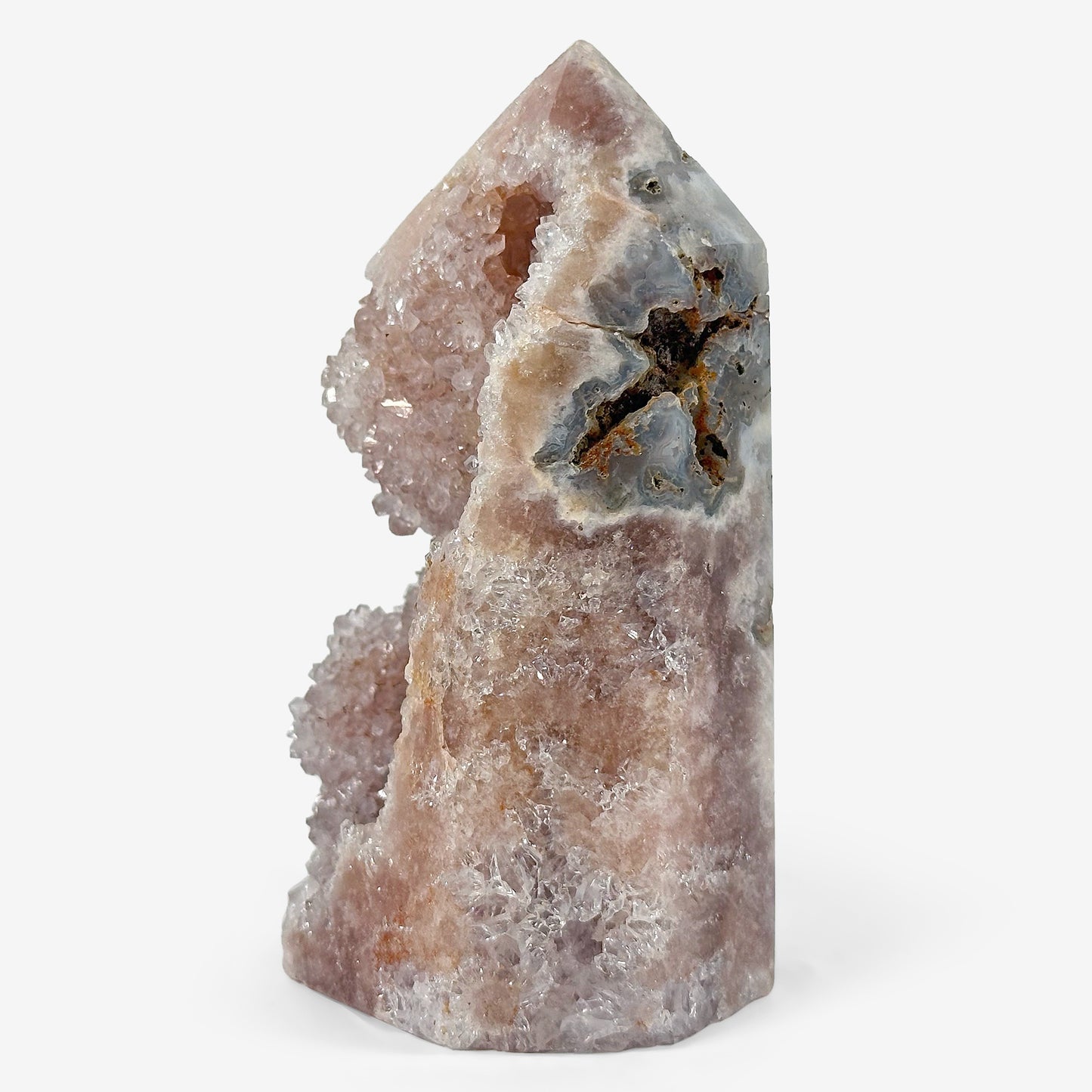 Natural Pink Amethyst Crystal Obelisk Tower – Polished Gemstone Point for Emotional Healing, Meditation & Elegant Home Décor – Unique Collector’s Crystal - RPO401