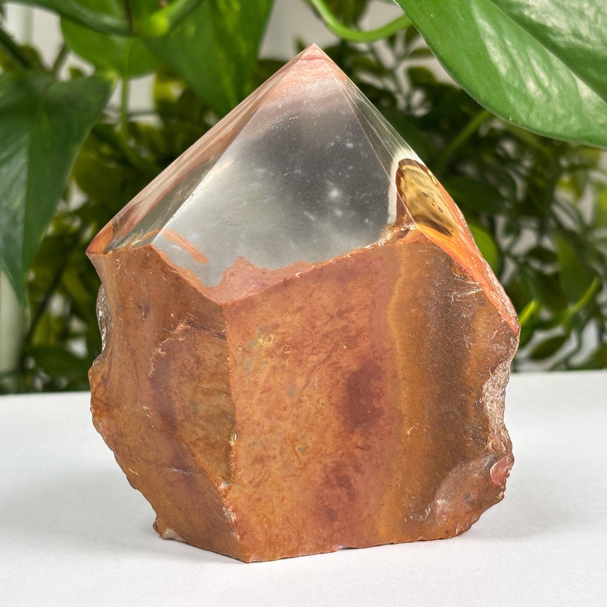 Natural Polychrome Jasper Crystal Gemstone Obelisk Tower Point - Gem Avenue