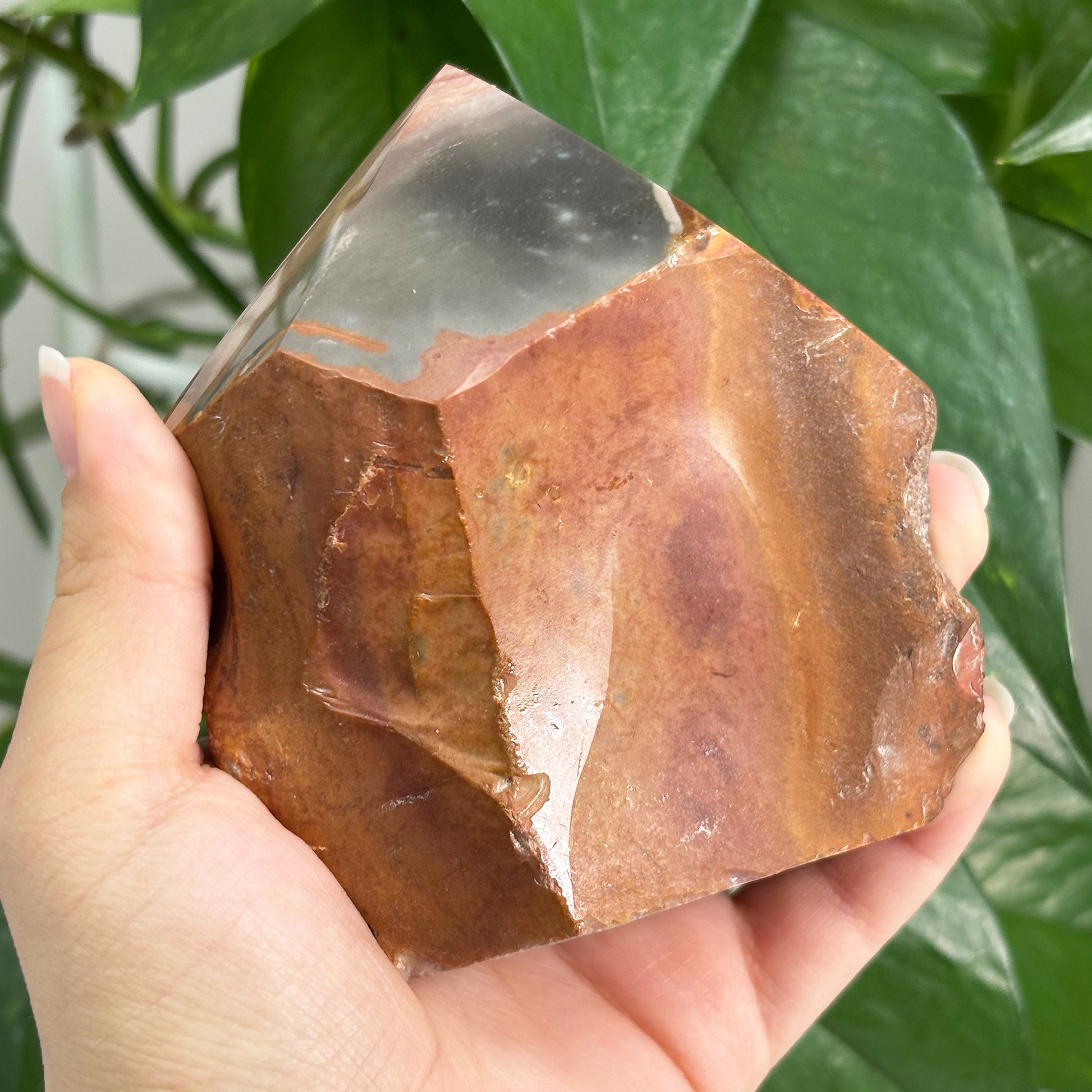 Natural Polychrome Jasper Crystal Gemstone Obelisk Tower Point - Gem Avenue