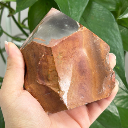 Natural Polychrome Jasper Crystal Gemstone Obelisk Tower Point - Gem Avenue