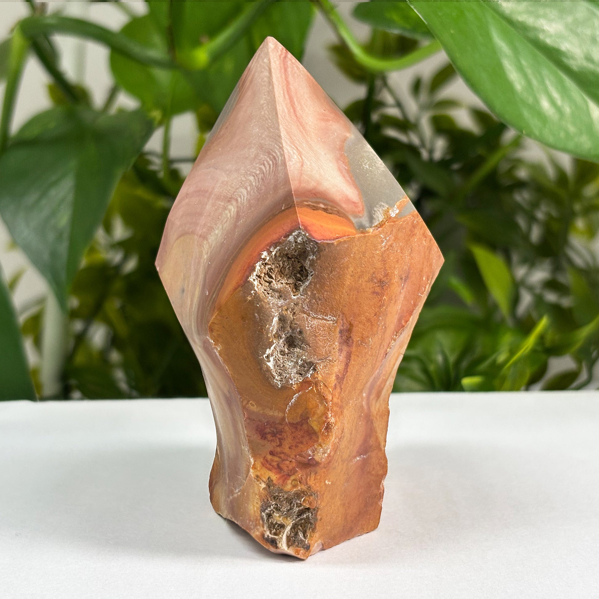 Natural Polychrome Jasper Crystal Gemstone Obelisk Tower Point - Gem Avenue