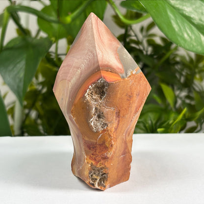 Natural Polychrome Jasper Crystal Gemstone Obelisk Tower Point - Gem Avenue