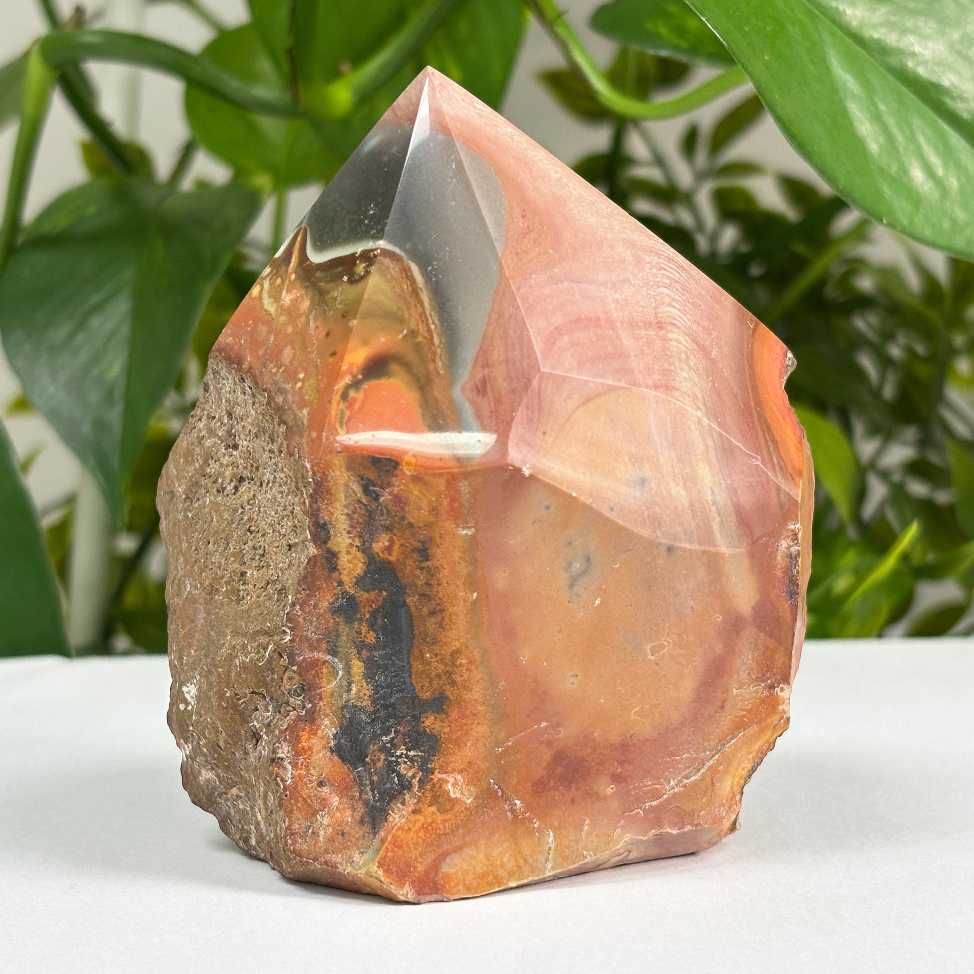 Natural Polychrome Jasper Crystal Gemstone Obelisk Tower Point - Gem Avenue