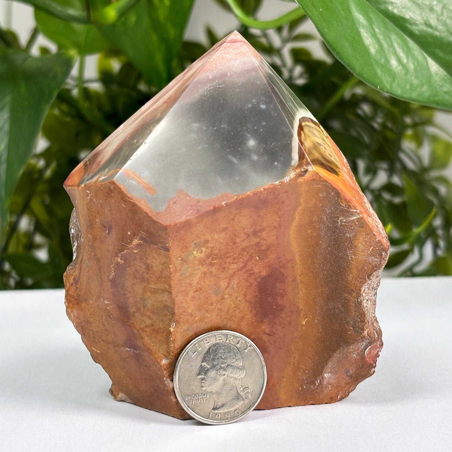 Natural Polychrome Jasper Crystal Gemstone Obelisk Tower Point - Gem Avenue