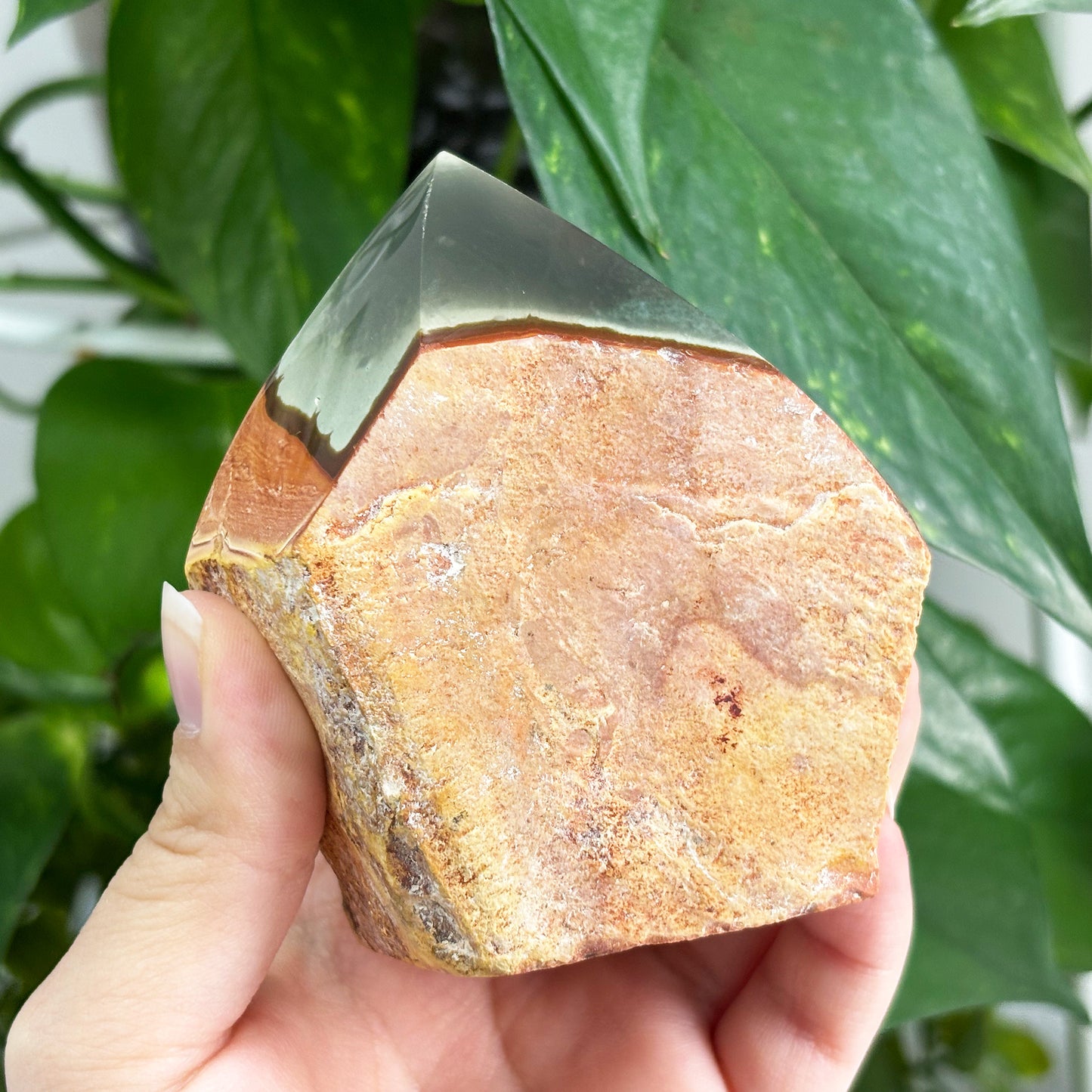 Natural Polychrome Jasper Crystal Gemstone Obelisk Tower Point - Gem Avenue