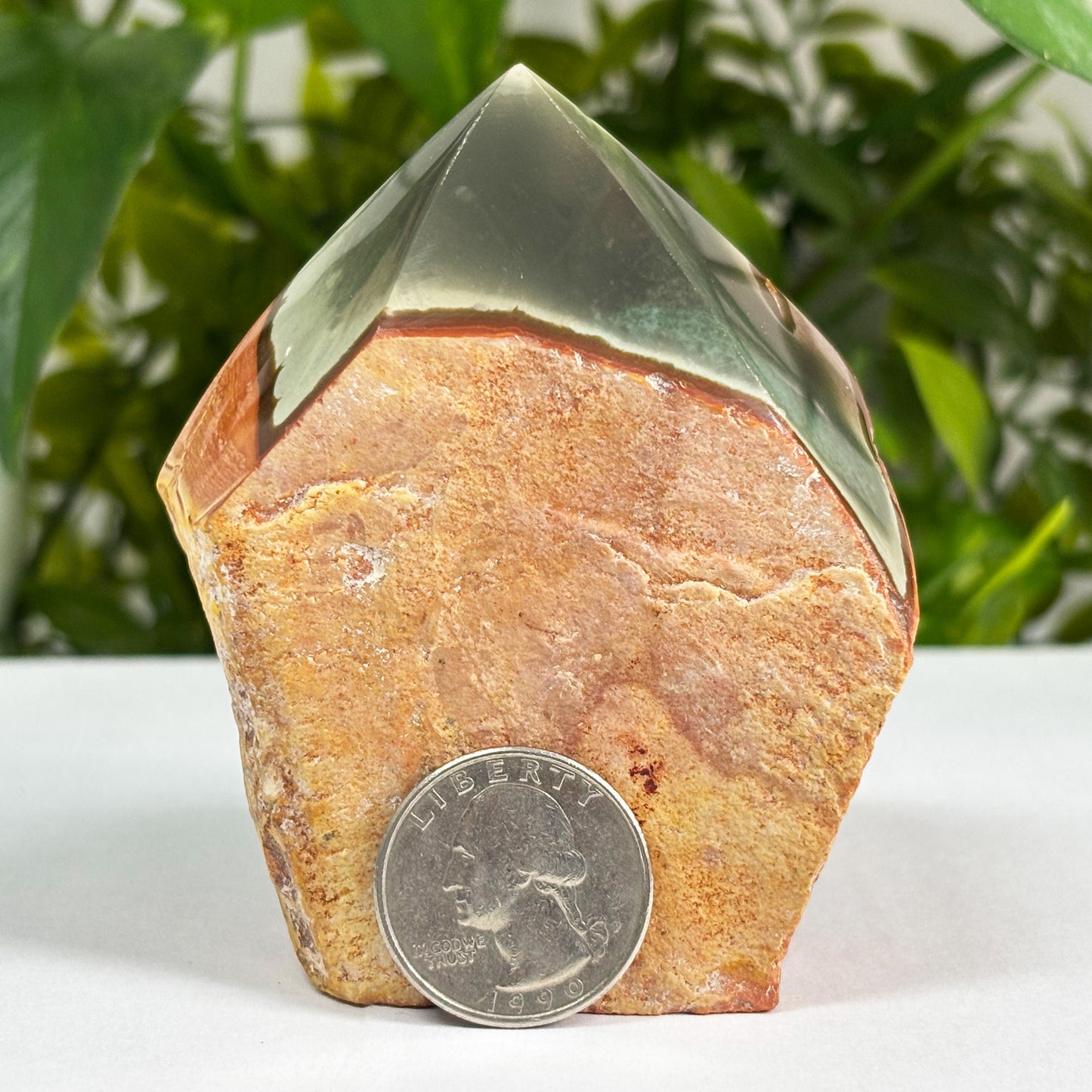 Natural Polychrome Jasper Crystal Gemstone Obelisk Tower Point - Gem Avenue