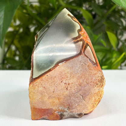Natural Polychrome Jasper Crystal Gemstone Obelisk Tower Point - Gem Avenue