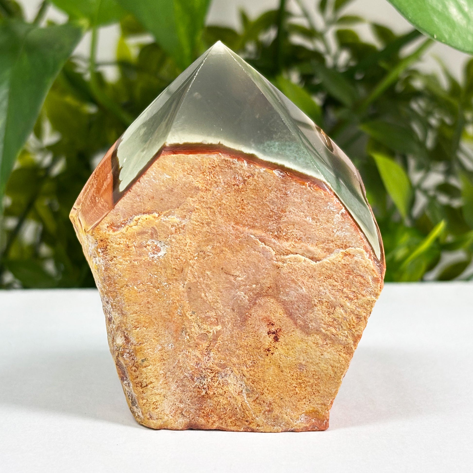 Natural Polychrome Jasper Crystal Gemstone Obelisk Tower Point - Gem Avenue