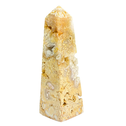 Natural Crazy Lace Agate Crystal Gemstone Obelisk Tower Point - Gem Avenue