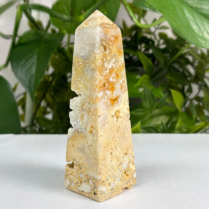 Natural Crazy Lace Agate Crystal Gemstone Obelisk Tower Point - Gem Avenue