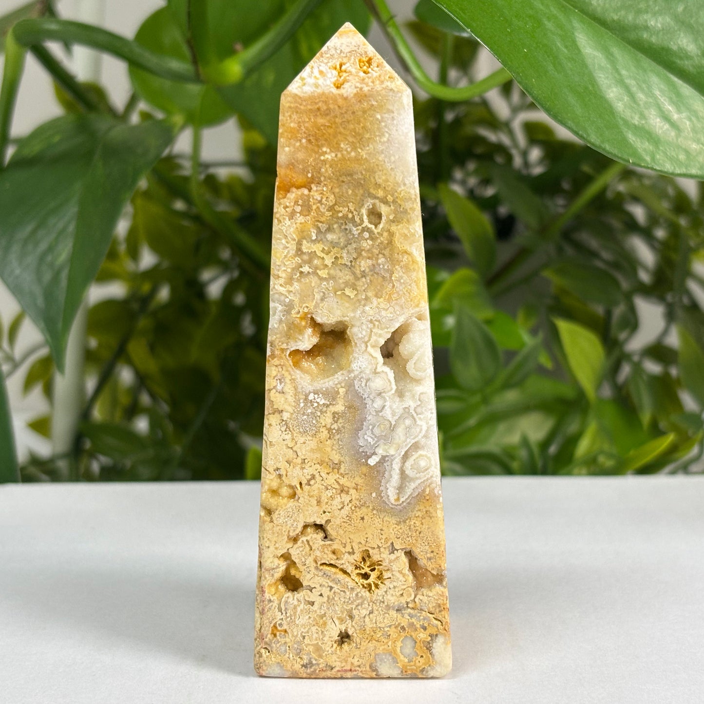 Natural Crazy Lace Agate Crystal Gemstone Obelisk Tower Point - Gem Avenue