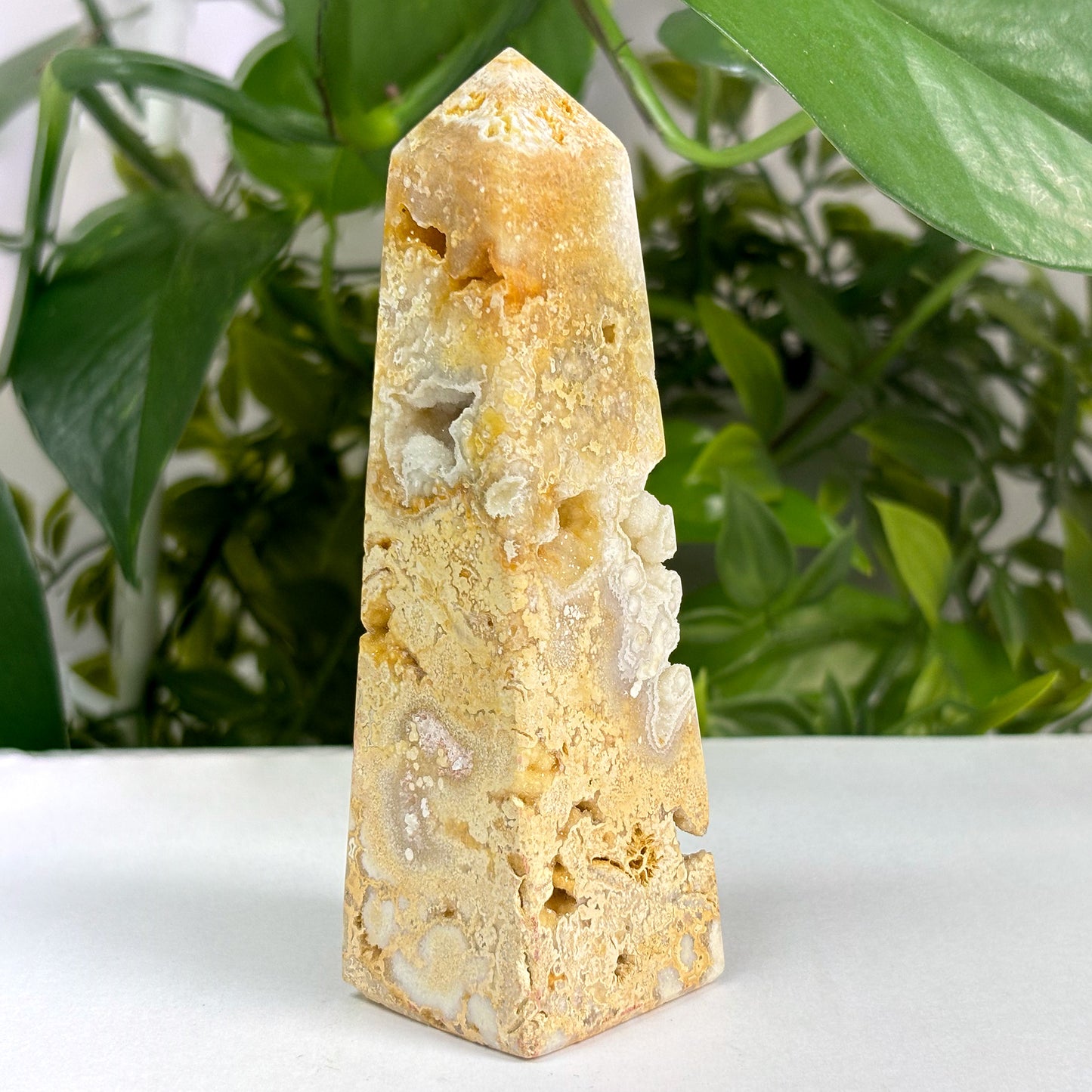 Natural Crazy Lace Agate Crystal Gemstone Obelisk Tower Point - Gem Avenue