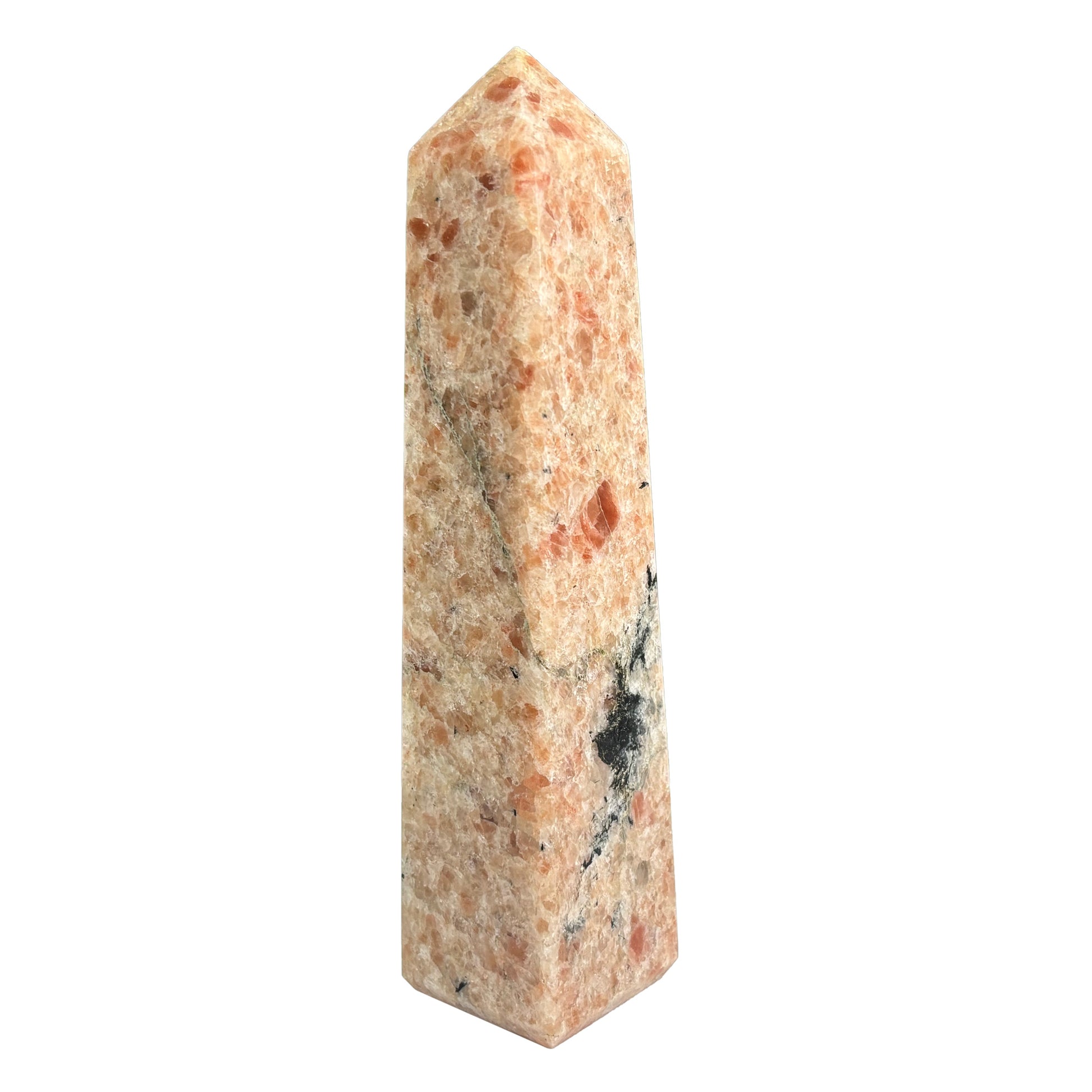Natural Sunstone Crystal Gemstone Obelisk Tower Point - Gem Avenue