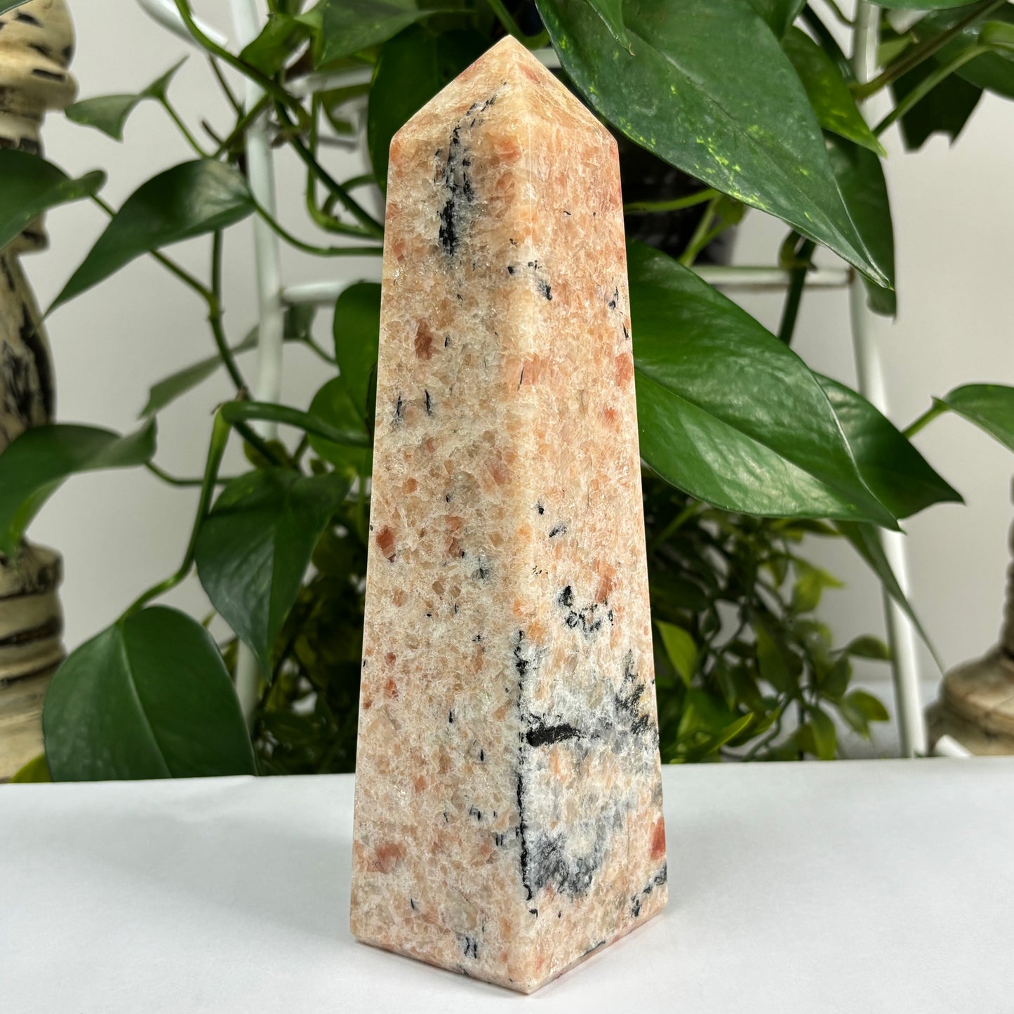 Natural Sunstone Crystal Gemstone Obelisk Tower Point - Gem Avenue