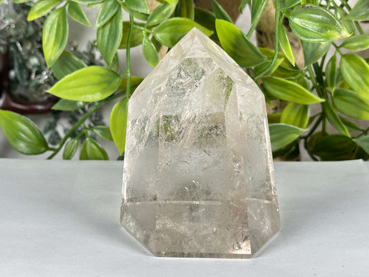 Natural Clear Quartz Crystal Point Tower Brazil Healing Meditation Energy Stone Home Decor Collectible - RPO533