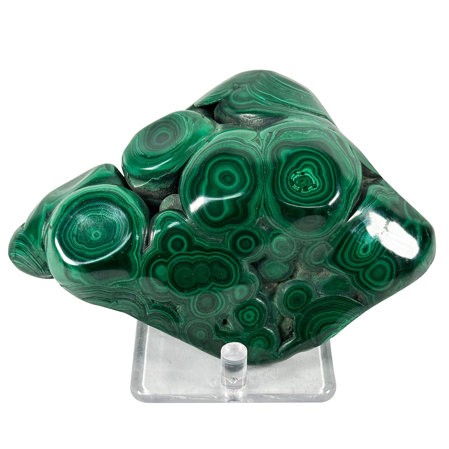 Natural Malachite Self-Standing Freeform – Polished Green Crystal Healing Stone Rock for Meditation, Energy Work & Home Décor Display - RPS395