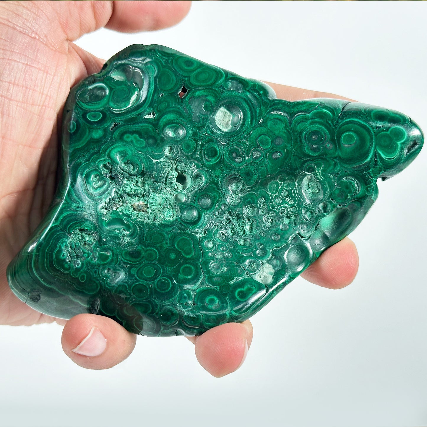 Natural Malachite Self-Standing Freeform – Polished Green Crystal Healing Stone Rock for Meditation, Energy Work & Home Décor Display - RPS395