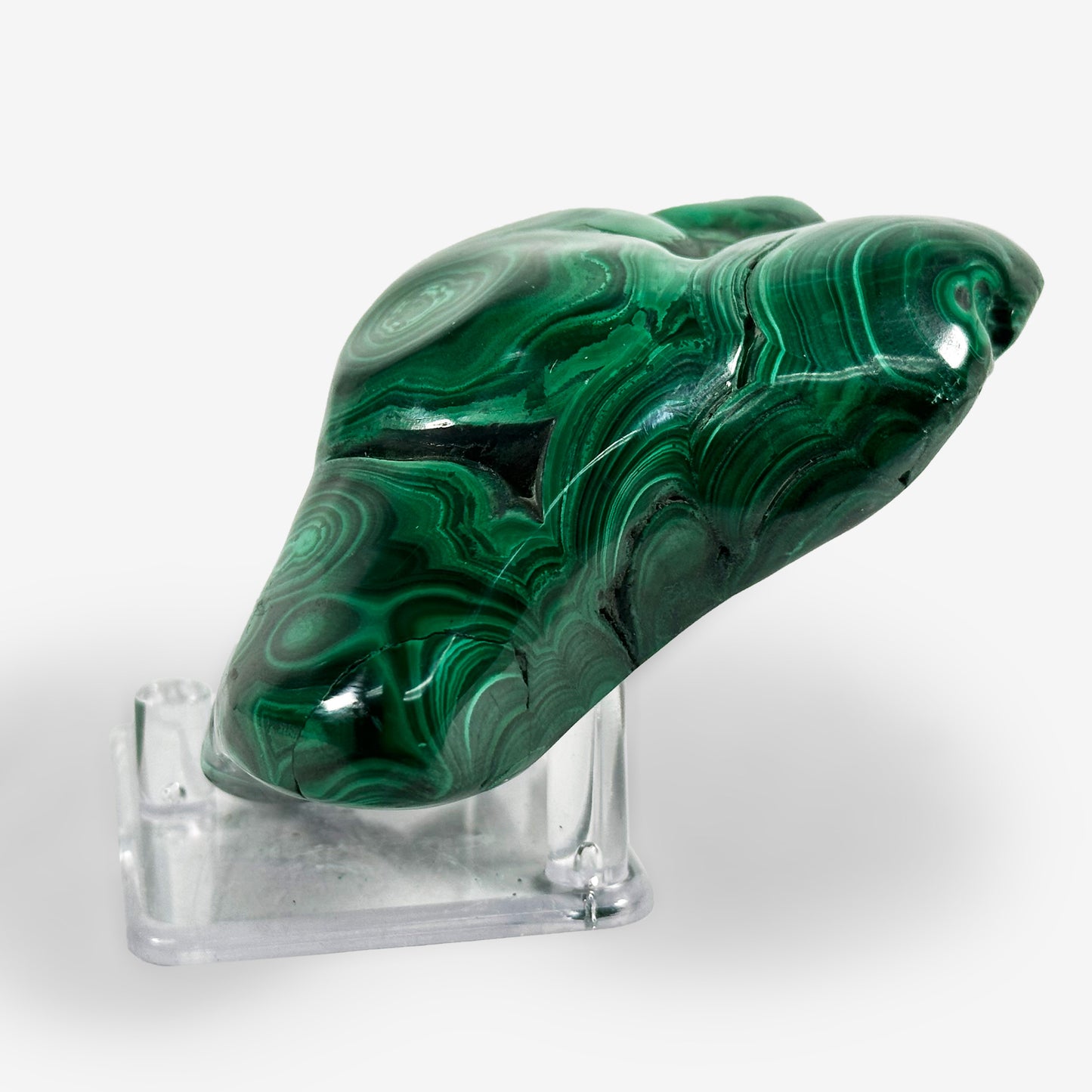 Natural Malachite Self-Standing Freeform – Polished Green Crystal Healing Stone Rock for Meditation, Energy Work & Home Décor Display - RPS395