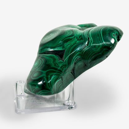 Natural Malachite Self-Standing Freeform – Polished Green Crystal Healing Stone Rock for Meditation, Energy Work & Home Décor Display - RPS395