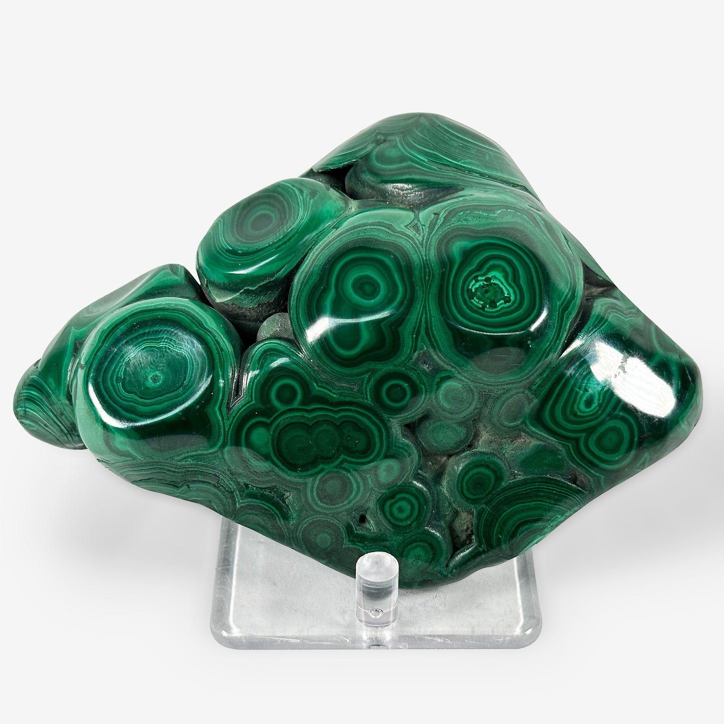 Natural Malachite Self-Standing Freeform – Polished Green Crystal Healing Stone Rock for Meditation, Energy Work & Home Décor Display - RPS395