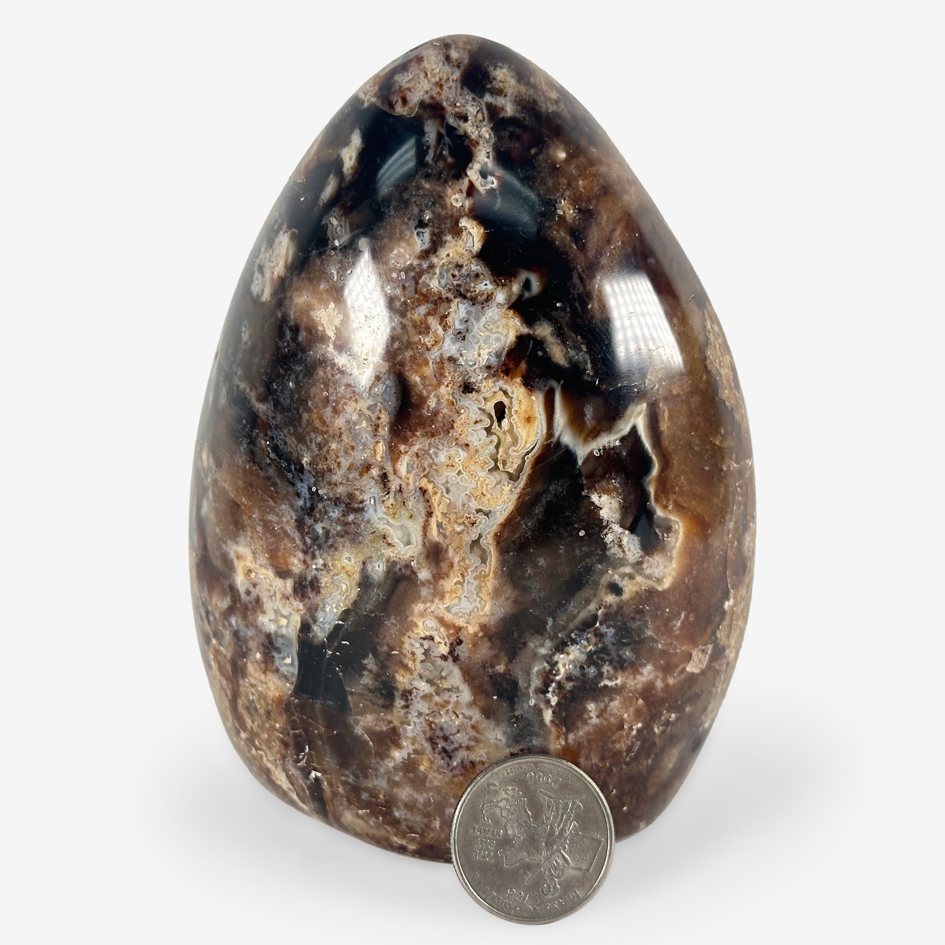 Natural Chocolate Calite Self-Standing Freeform Rock - Gem Avenue