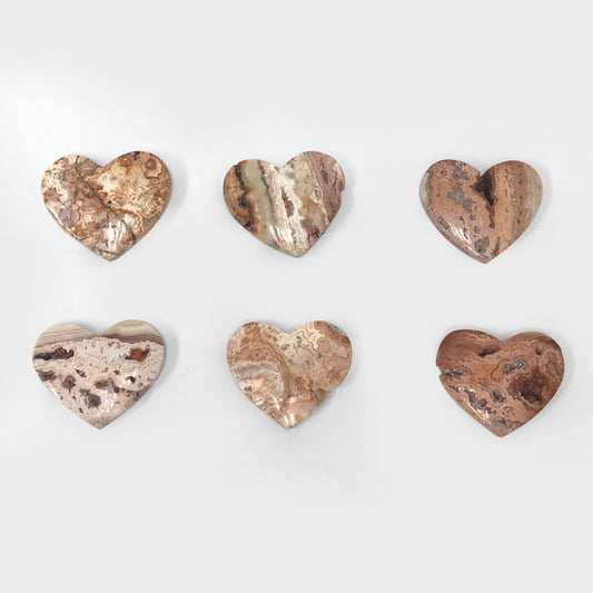 Natural Crazy Lace Agate Love Heart Crystal Gemstone-Gem Avenue