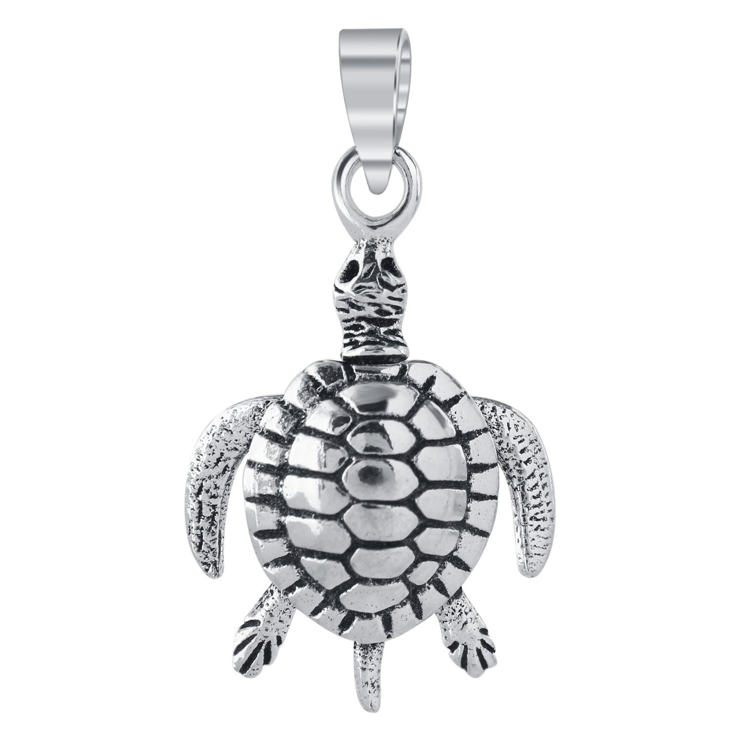 Moving Sea Turtle Pendant Charm 925 Sterling Silver- Gem Avenue