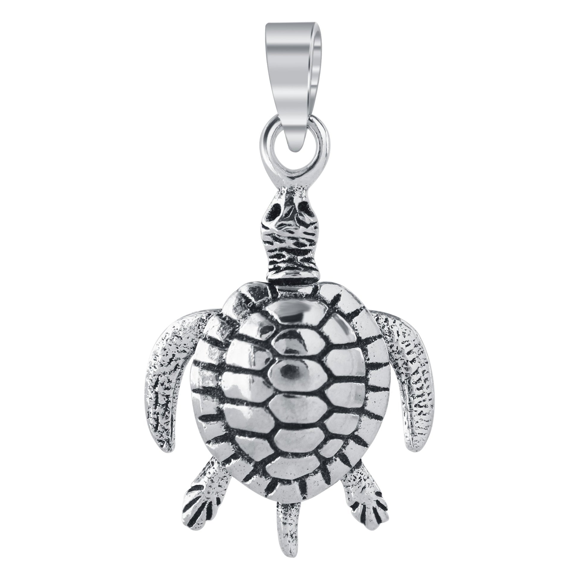 Moving Sea Turtle Pendant Charm 925 Sterling Silver- Gem Avenue