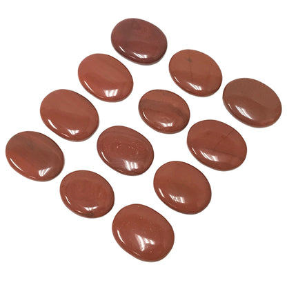 Red Jasper Pocket Fidget Thumb Indent Worry Stone (1 Piece) -RSH204-A