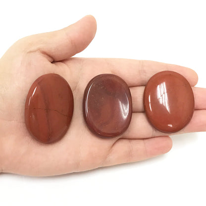 Red Jasper Pocket Fidget Thumb Indent Worry Stone (1 Piece) -RSH204-A