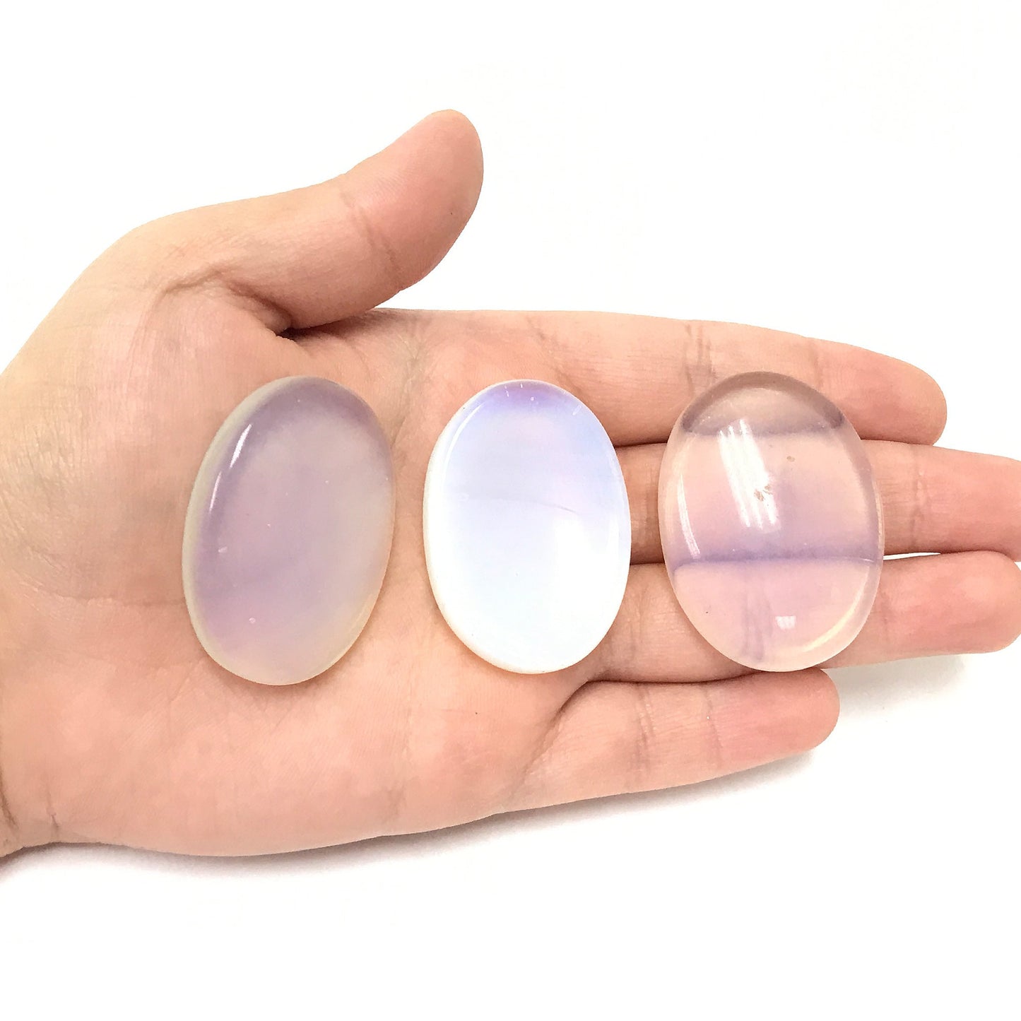 Opalite Pocket Fidget Thumb Indent Worry Stone (1 Piece) -RSH204-G