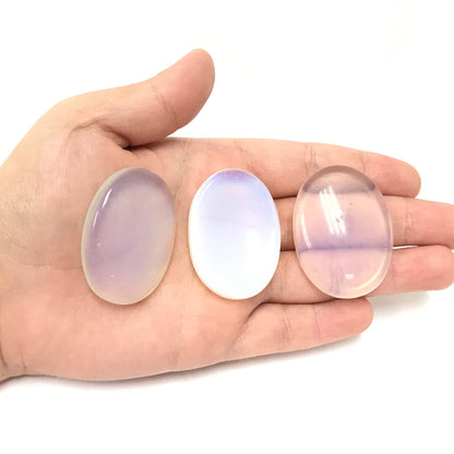 Opalite Pocket Fidget Thumb Indent Worry Stone (1 Piece) -RSH204-G