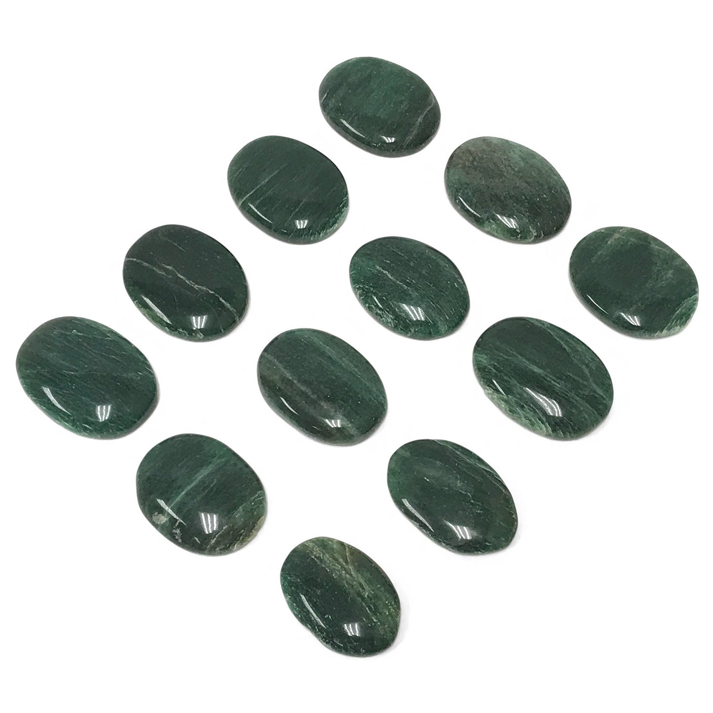 Green Jade Pocket Fidget Thumb Indent Worry Stone (1 Piece) -RSH204-J