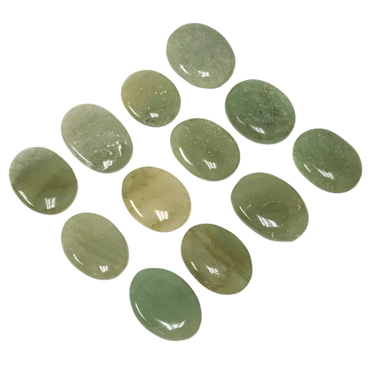 Green Aventurine Worry Stone – Pocket Thumb Stone with Indent for Anxiety and Stress Relief – Polished Fidget Stone for Focus, Calming, Meditation, Grounding – Gift for Men & Women (1 Piece) -RSH204-K